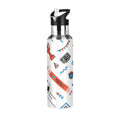 Stainless Steel Insulated Thermos Vacuum Flask Water Bottle with Straw Lid N7063