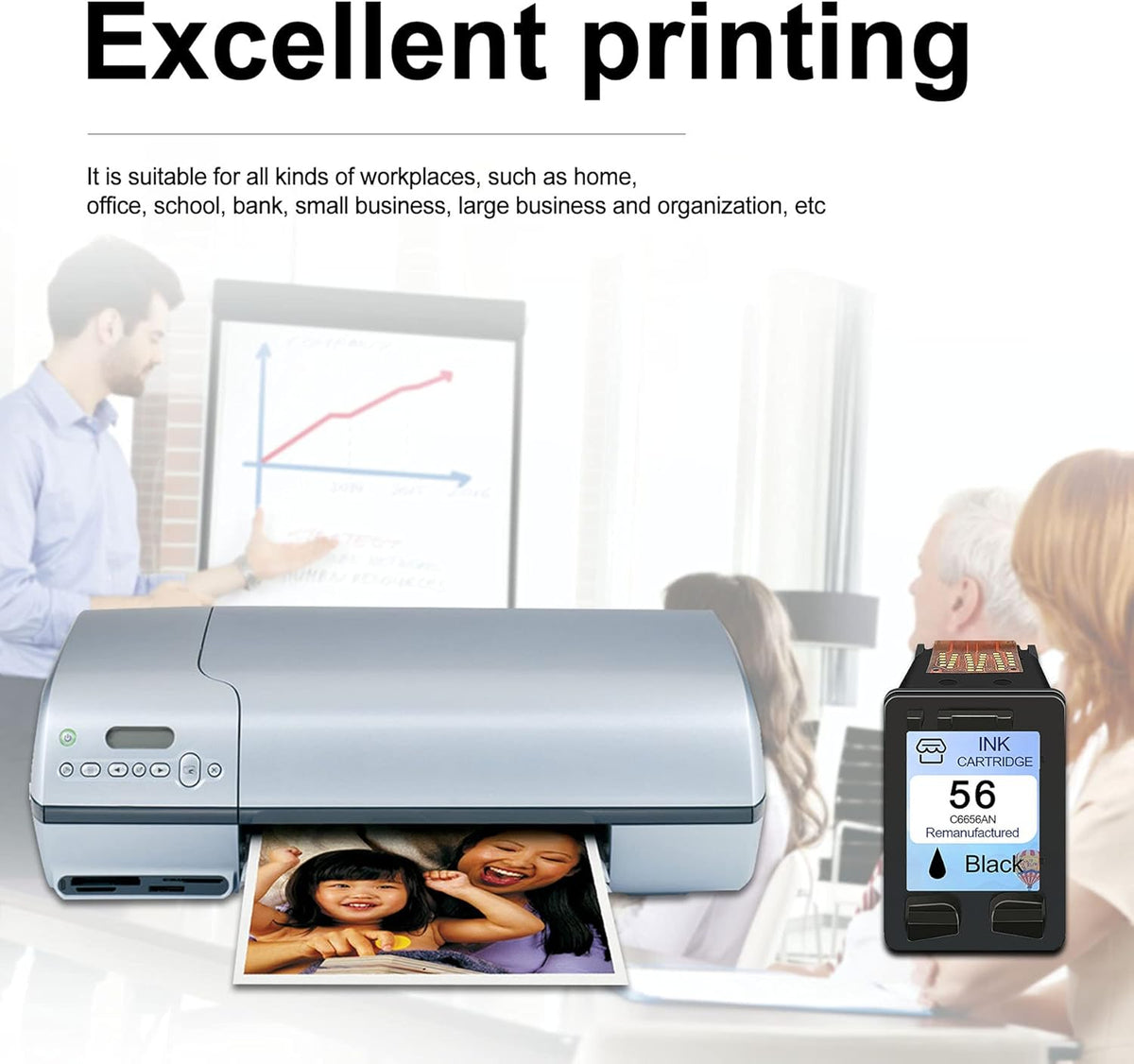Remanufactured 56 Black Ink Cartridge 2-Pack N704861
