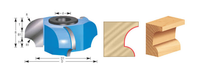 Carbide Tipped 3-Wing Corner Round & Cove 5/8 Radius Router Bit U95920