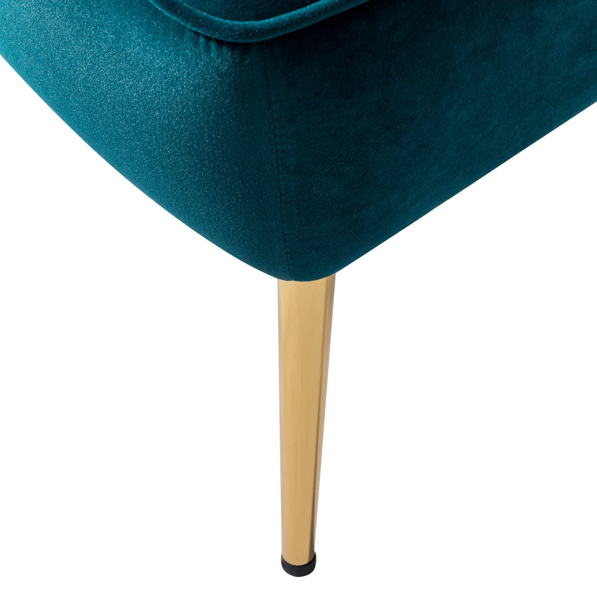 Teal Velvet Armless Accent Chair O837