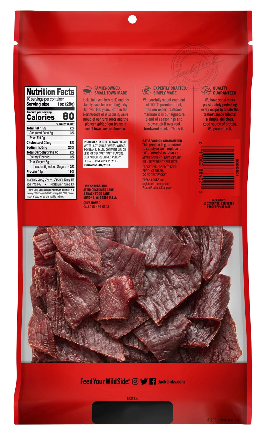 10oz Beef Teriyaki Jerky S73432