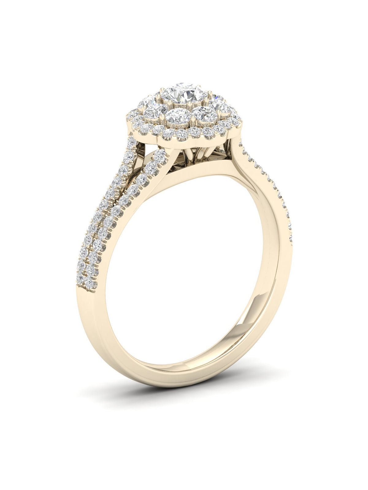 3/4Ct TDW Diamond 14k Yellow Gold Engagement Ring H22665