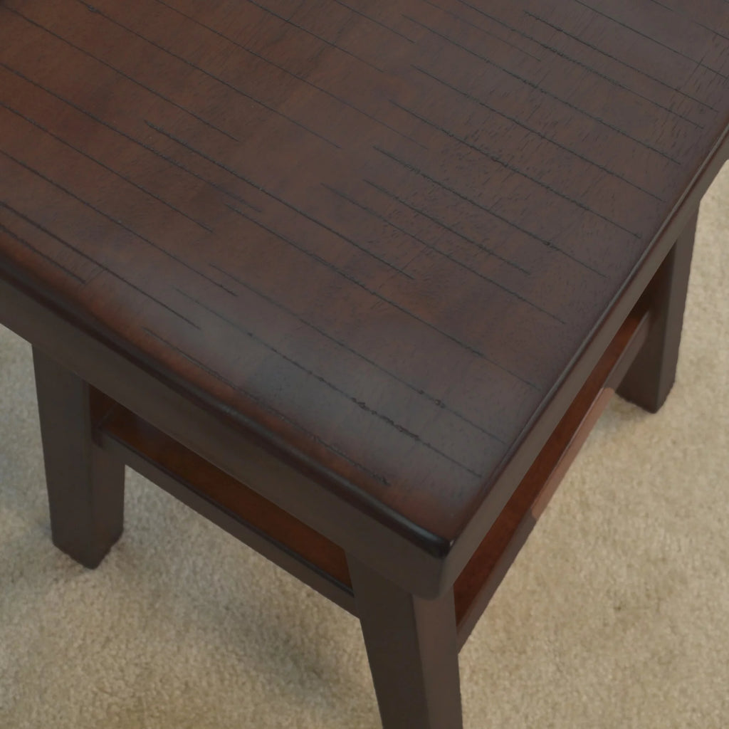 Black Wood Saddle Seat Counter Stool U984