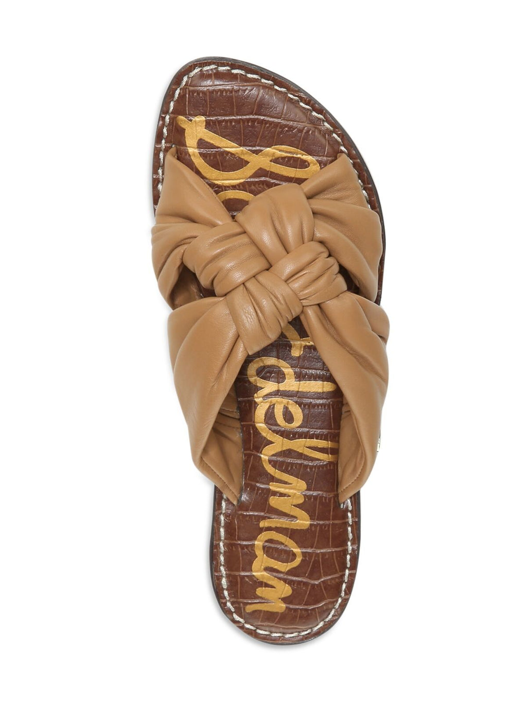 Brown Leather Slide Sandals D83067