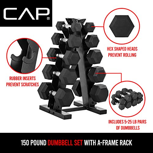 150 LB Dumbbell Set with Rack N421376