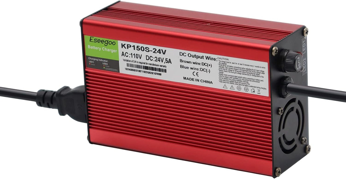 24V 5A Battery Charger with 3-Pin XLR Connector Pack of 2 B400765