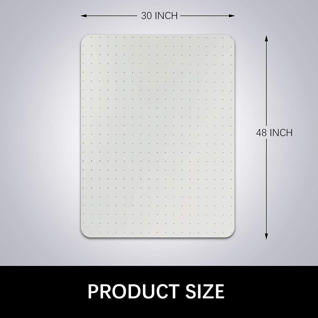 Transparent Office Chair Mat for Carpets with Studs (36 X 48 Rectangle) B608967