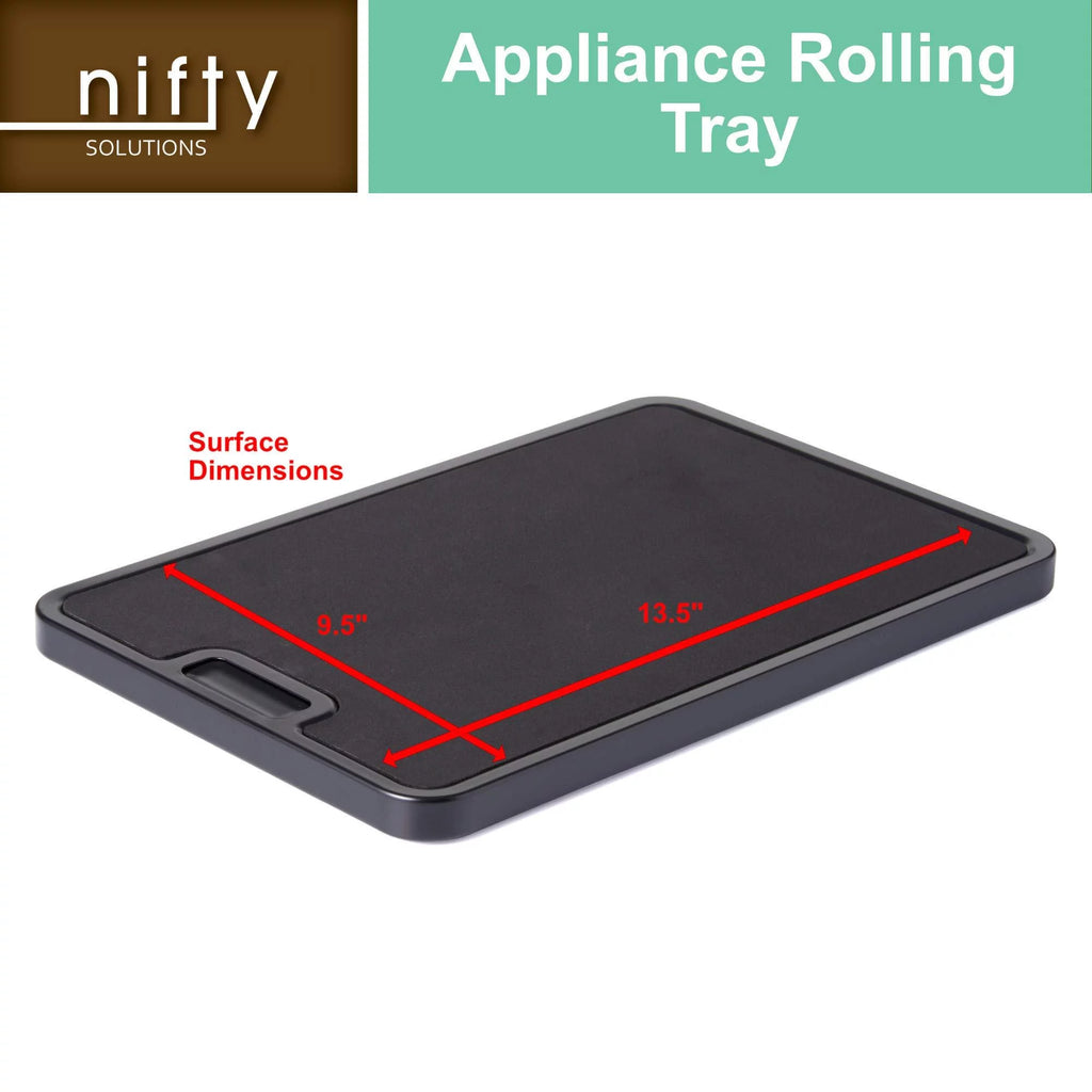 Black Appliance Rolling Tray V28943