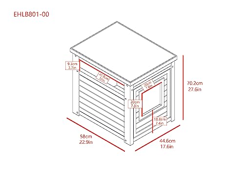 Espresso Jumbo Litter Box Cover End Table L659