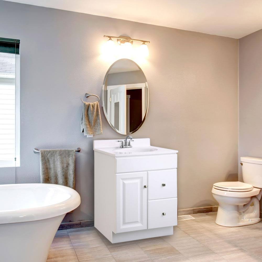 White Unassembled Vanity Cabinet R742486