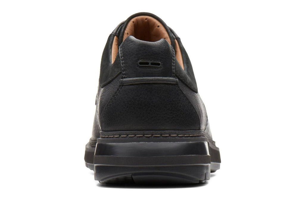Black Leather Un Ramble Lo Shoes H878