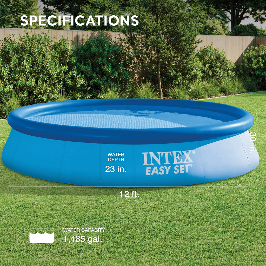 12ft x 30in Inflatable Swimming Pool with Filter Pump C53754