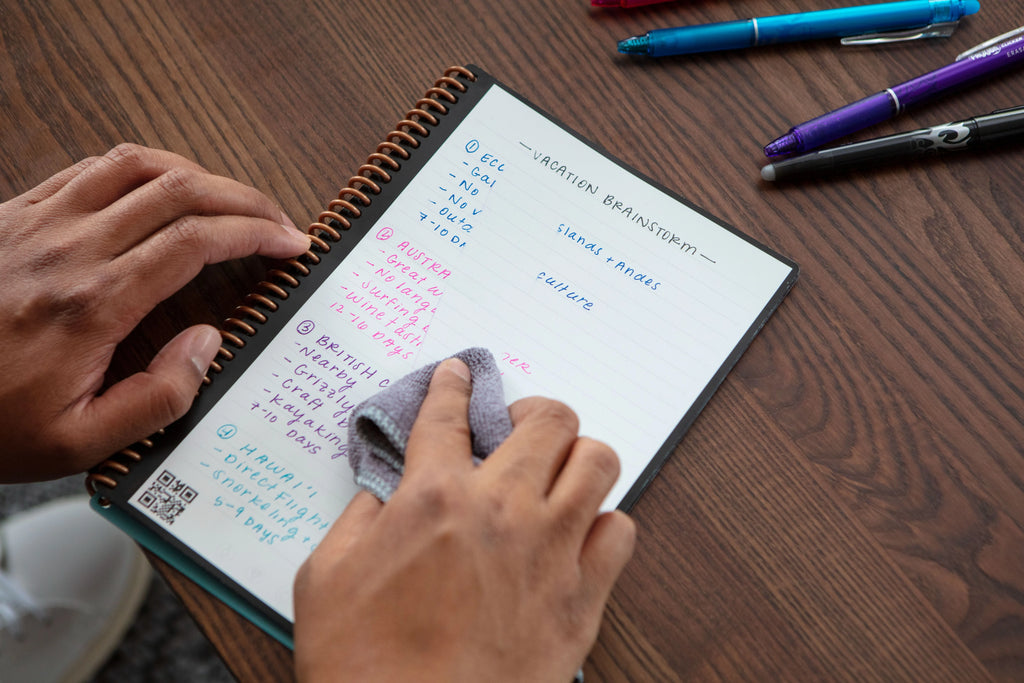 Reusable Smart Spiral Notebook, Executive Size Eco-friendly Planner W7573
