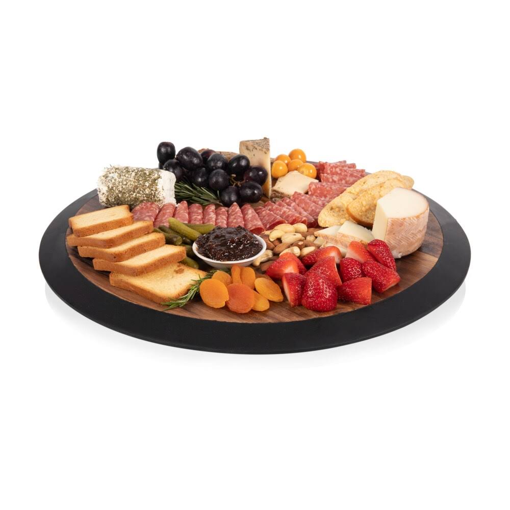 Acacia Wood Lazy Susan Serving Tray X814306