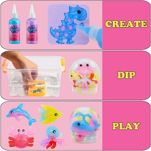Water Elf Toy Kit, 20 Bottles 24 Molds Water Gel Craft Kit R663055