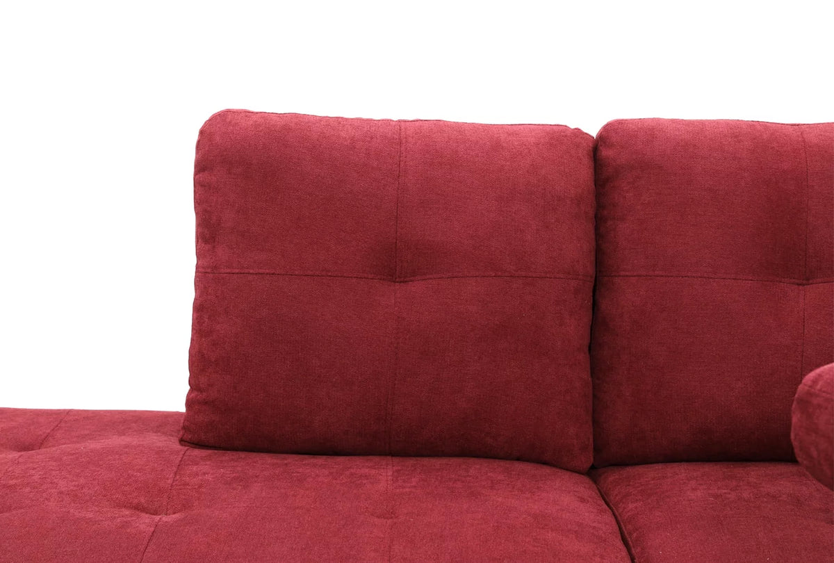 Wine Red L Shaped Sectional Sofa R572531