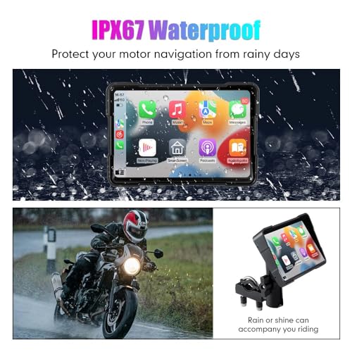 Motorcycle GPS Navigation System Waterproof 5 Inch Dual Bluetooth X2005