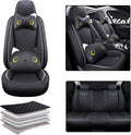 Pink-Black PU Leather Car Seat Covers Full Set 5 Seat T9302