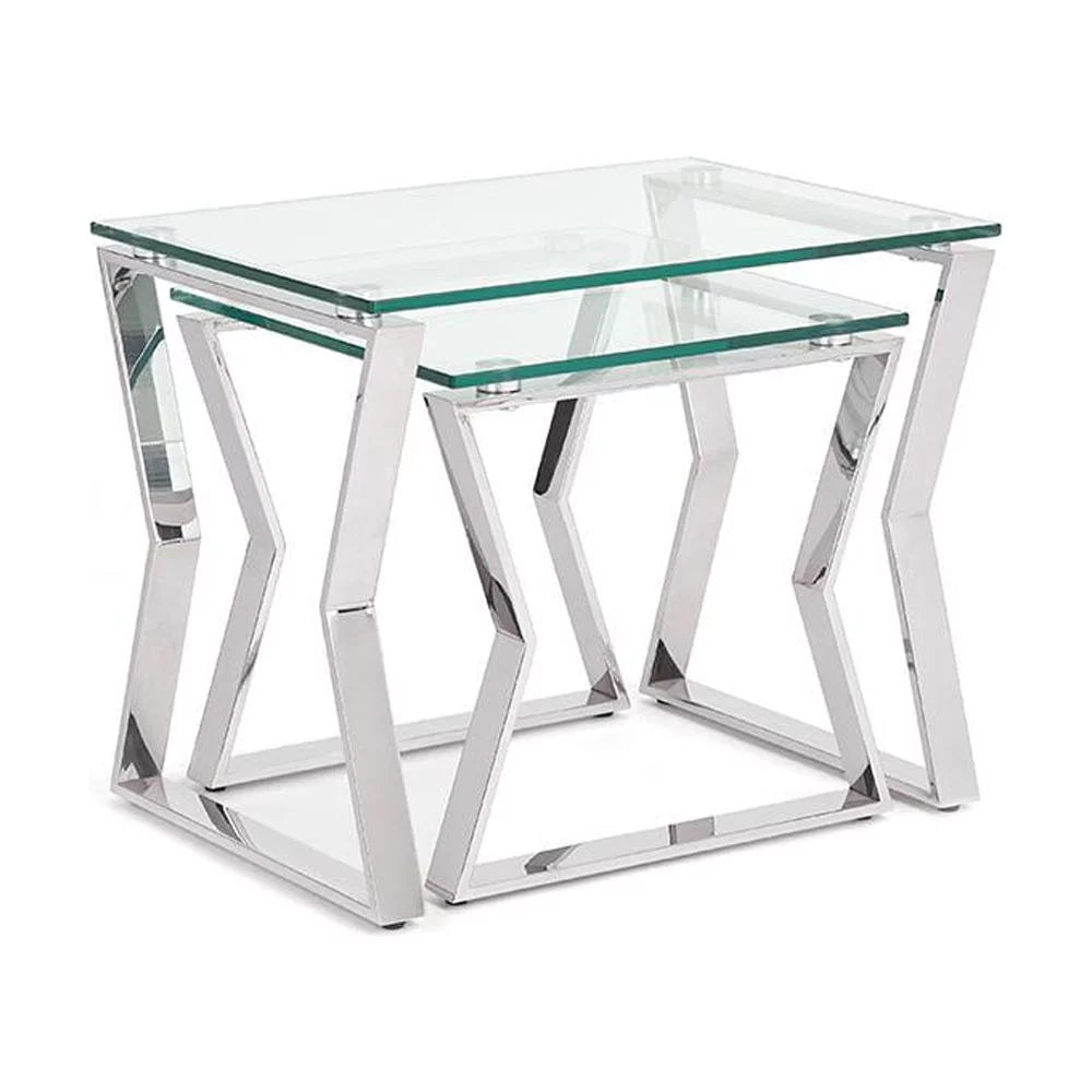 Silver Nesting End Table Set of 2 H145