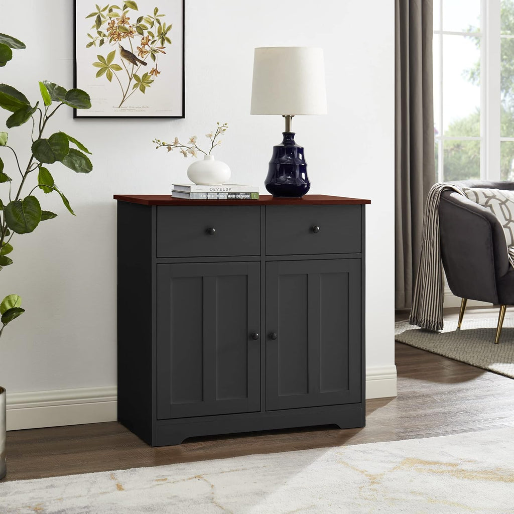 Black Sideboard Buffet Storage Cabinet E972591