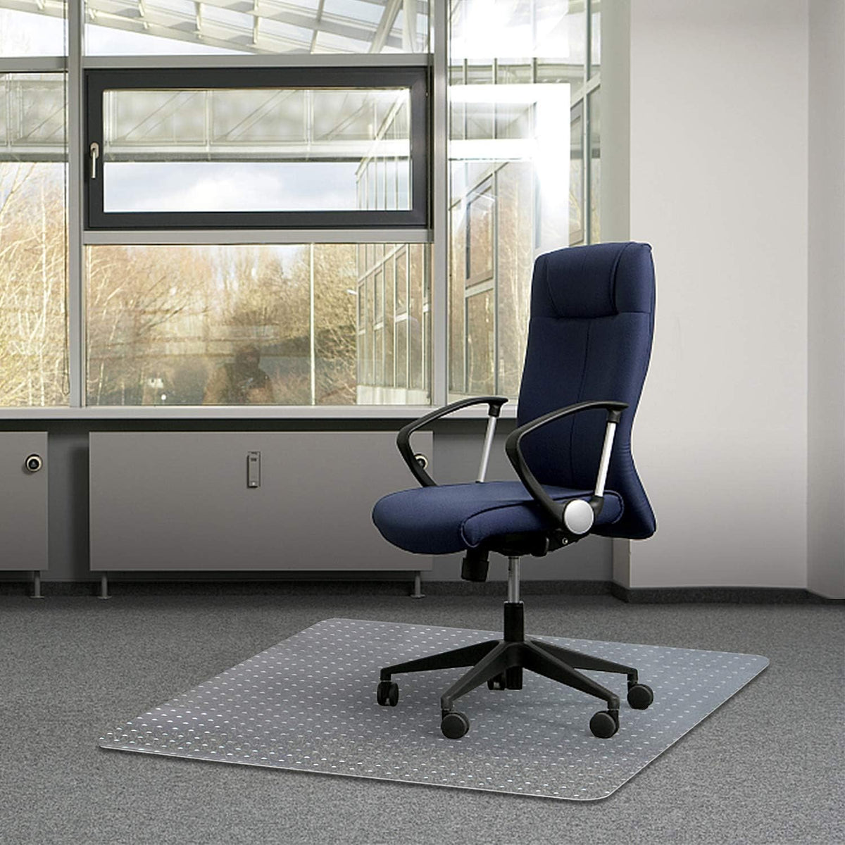 Transparent Office Chair Mat for Carpets with Studs (36 X 48 Rectangle) B608967