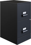 18 Deep 2 Drawer Black File Cabinet X388