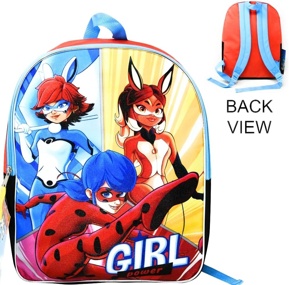 Yellow Blue Backpack with Cartoon Print H884