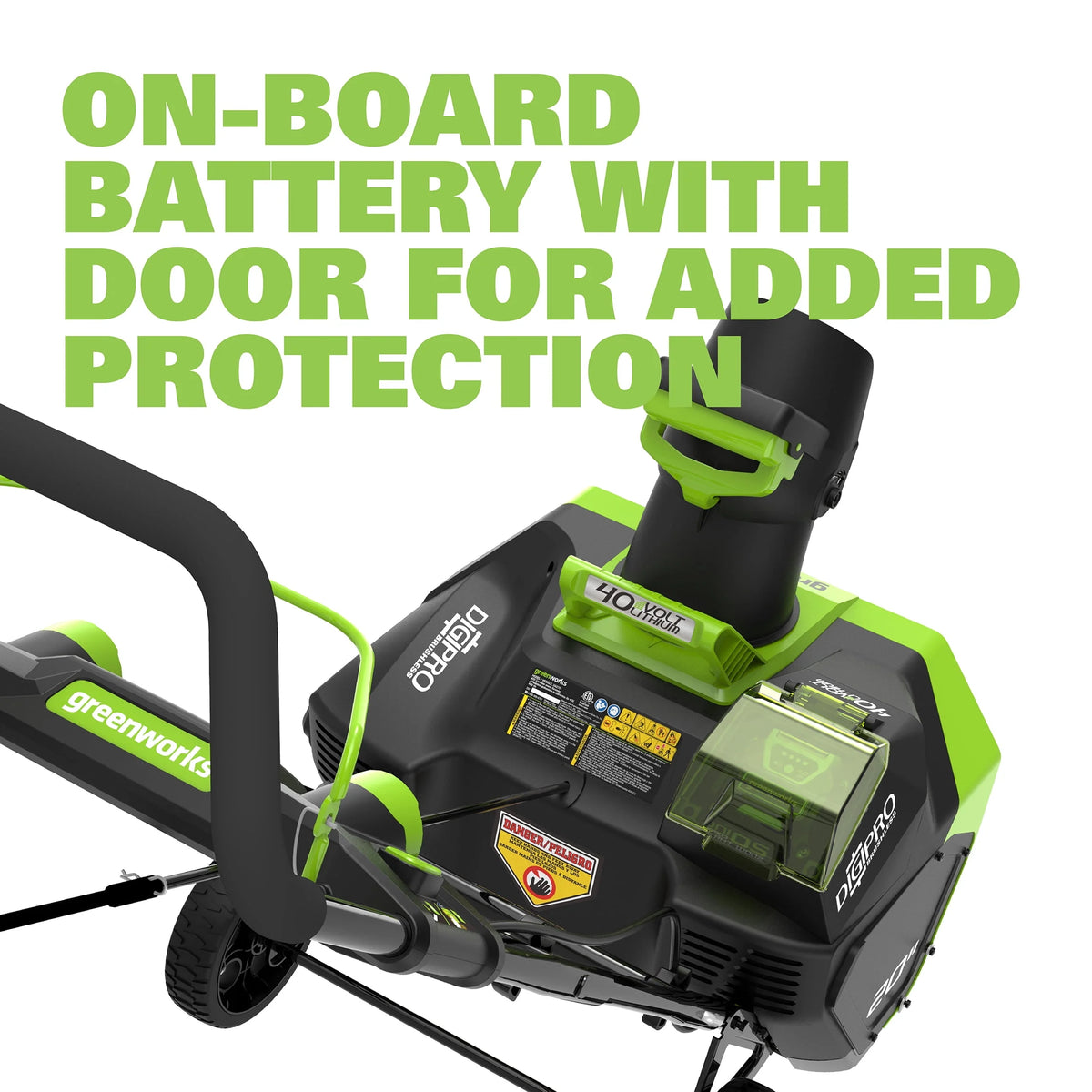 40V 20-inch Cordless Brushless Snow Blower with 4.0 Ah Battery and Charger E848