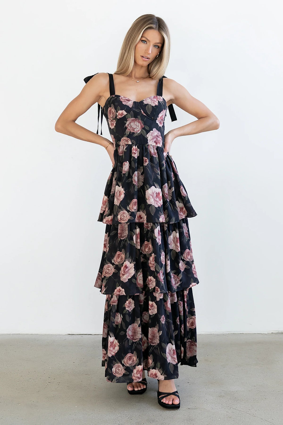 Ruffle Maxi Dress V63336
