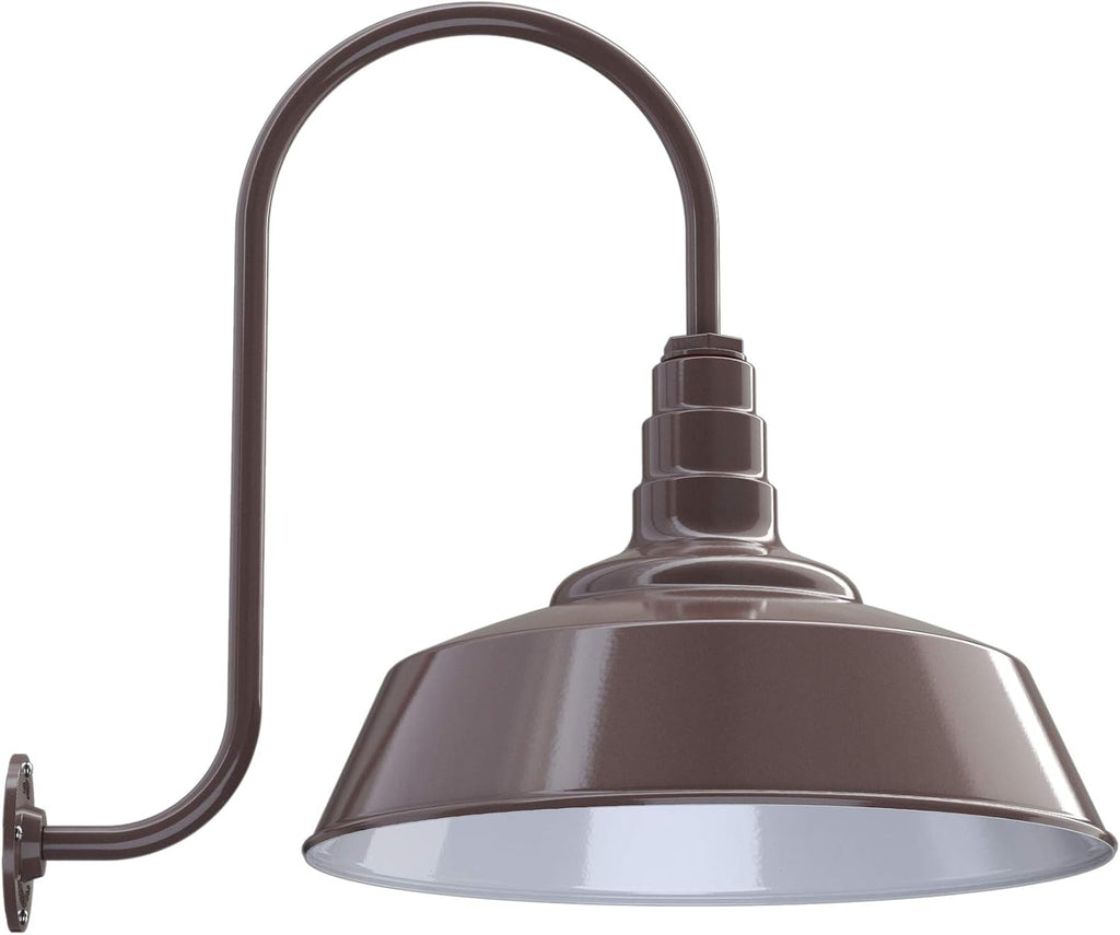 20 inch Dome Gooseneck Outdoor Wall Mounted Barn Light L7030