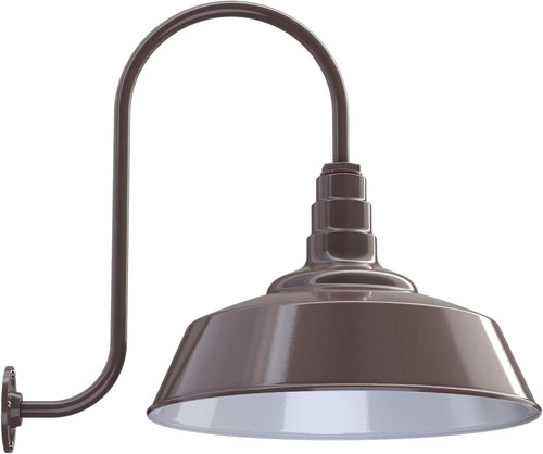 20 inch Dome Gooseneck Outdoor Wall Mounted Barn Light L7030