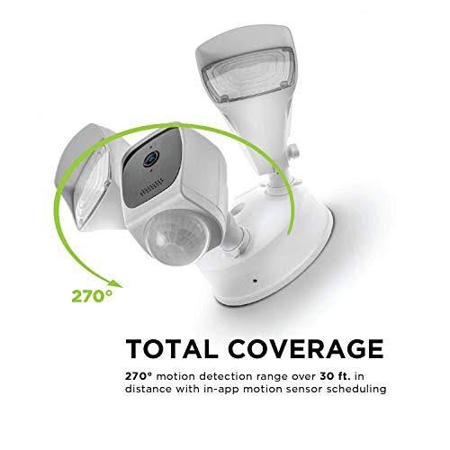 Floodlight Camera Smart 2.4 GHz Wireless 1080p Outdoor O418569