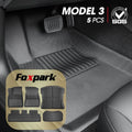 All Weather Floor Mats Cargo Liners Trunk Mats 5 pcs TPE B68787
