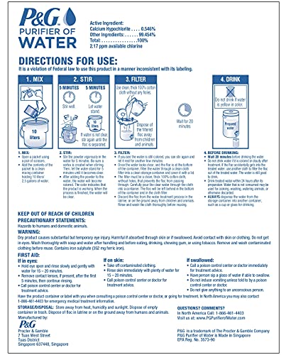 Portable Water Purifier Packets R6820