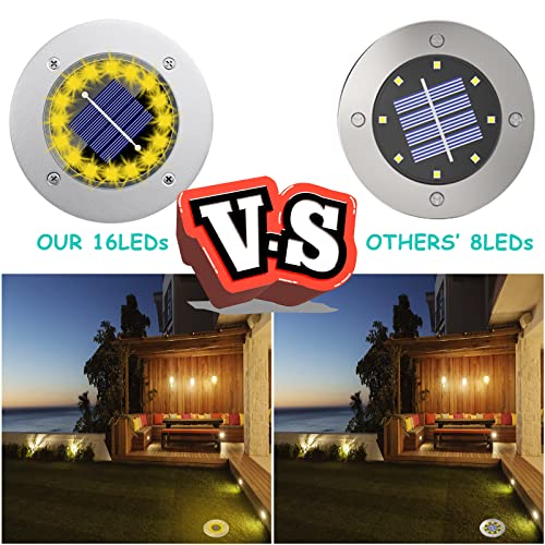 16 Pack Warm Light Solar Ground Lights V227088