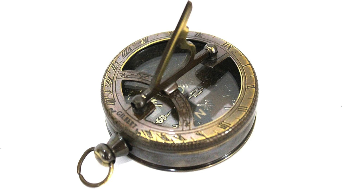 Brass Pocket Sundial Compass P723384