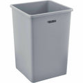Square Plastic Garbage Can, Gray, 35 Gallon B1209