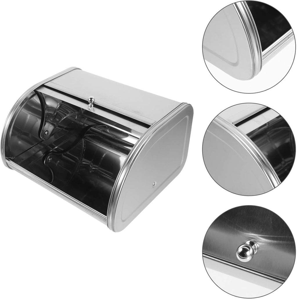 Stainless Steel Bread Storage Container Box with Cover Q39899