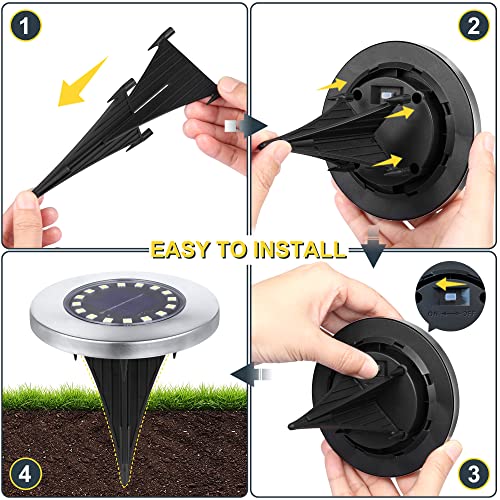 16 Pack Warm Light Solar Ground Lights V227088