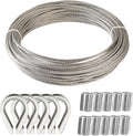 T316 Stainless Steel Wire Rope Cable 1/8 7x7 100Feet U125568