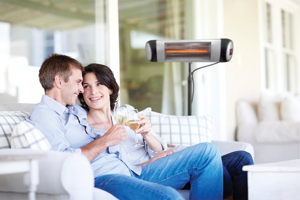 Aluminum Outdoor 3-in-1 Space Heater and Air Purifier with Digital Display and Remote Control P989368