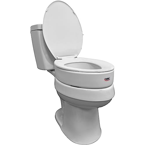 Toilet Seat Riser, Elongated Raised Toilet Seat, 3.5 inches, 300 Pound Weight Capacity W652547