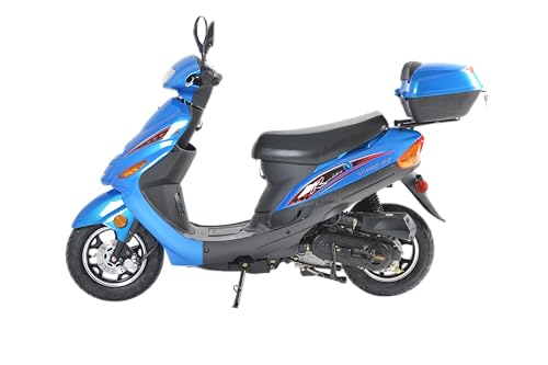 49cc/50cc Gas Scooter Moped with Rear Storage Trunk (Black) H52856