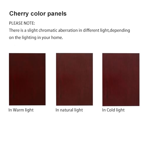 6-Tier Lighted Corner Curio Cabinet with Mirrors and Adjustable Shelves (Cherry) R283717