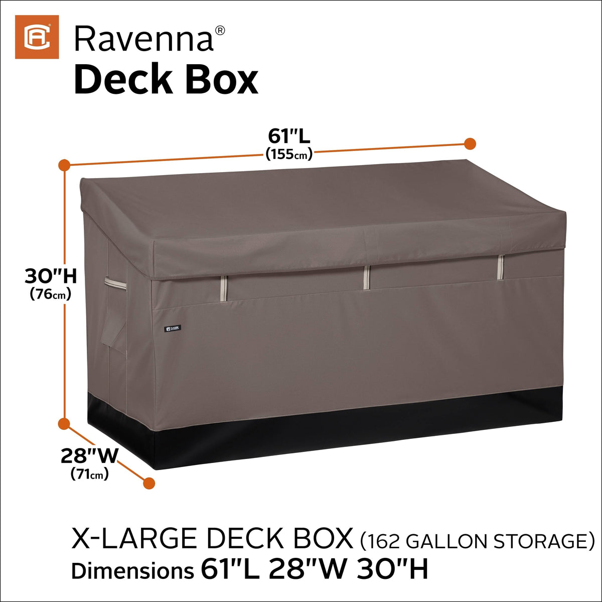 Water-Resistant 162 Gallon Deck Box B290