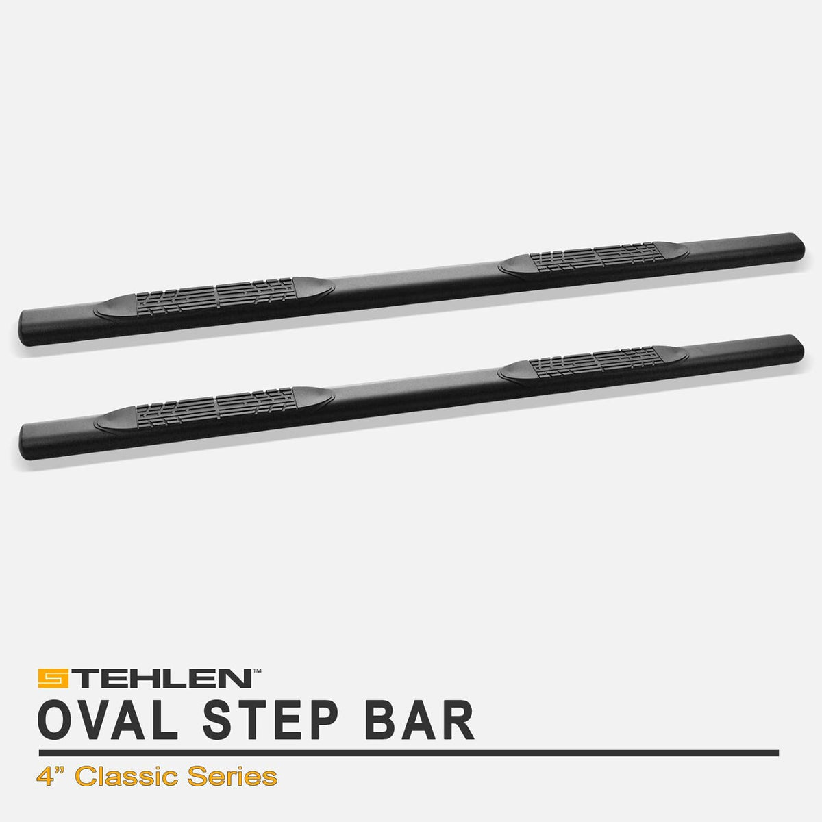 4 Oval Side Step Nerf Bars Matte Black Crew Cab K225