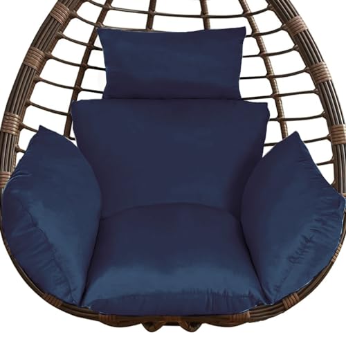 Grey Hanging Egg Chair Cushion with Pillow A8510