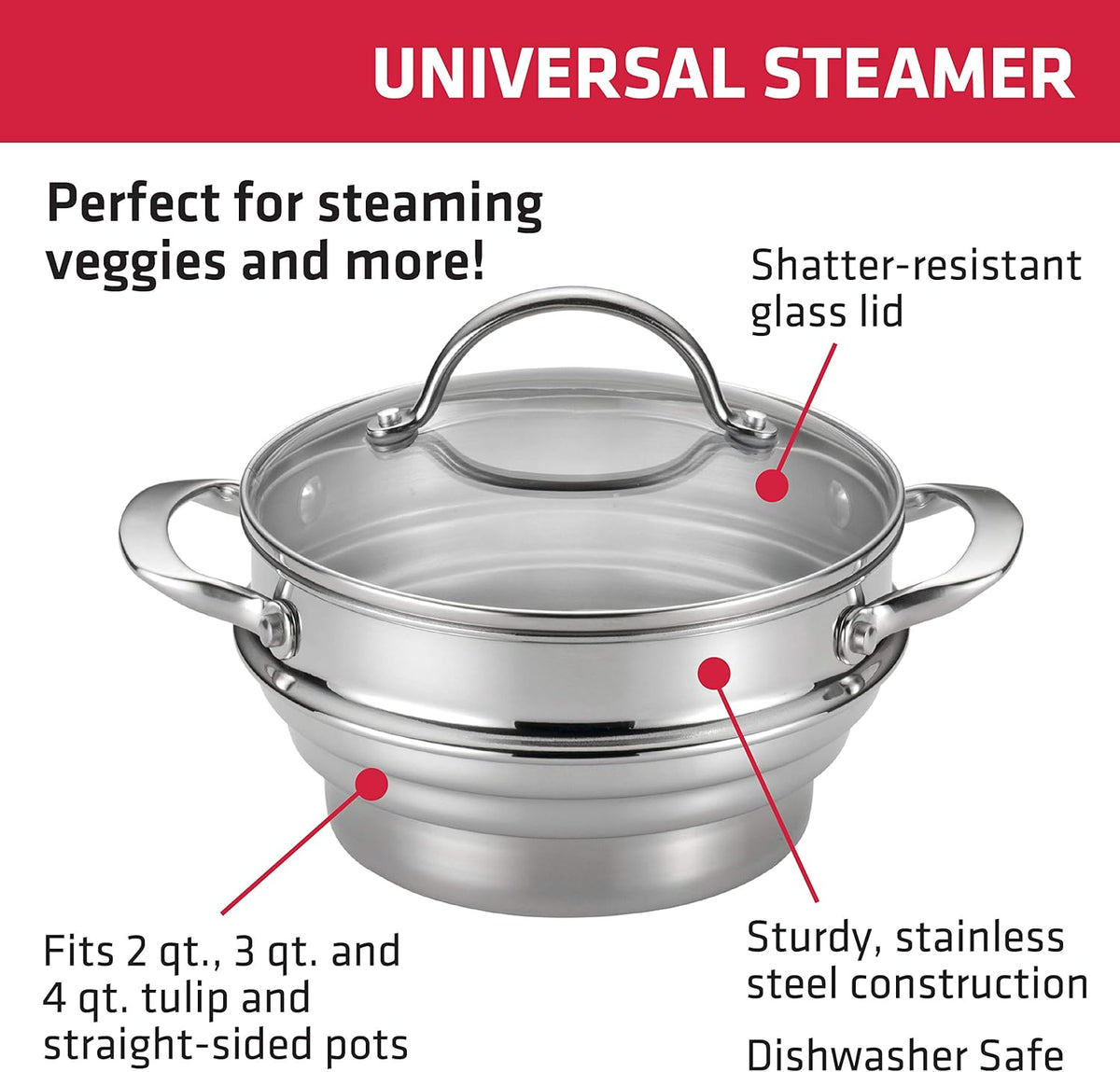 Stainless Steel Covered Steamer Insert N371340
