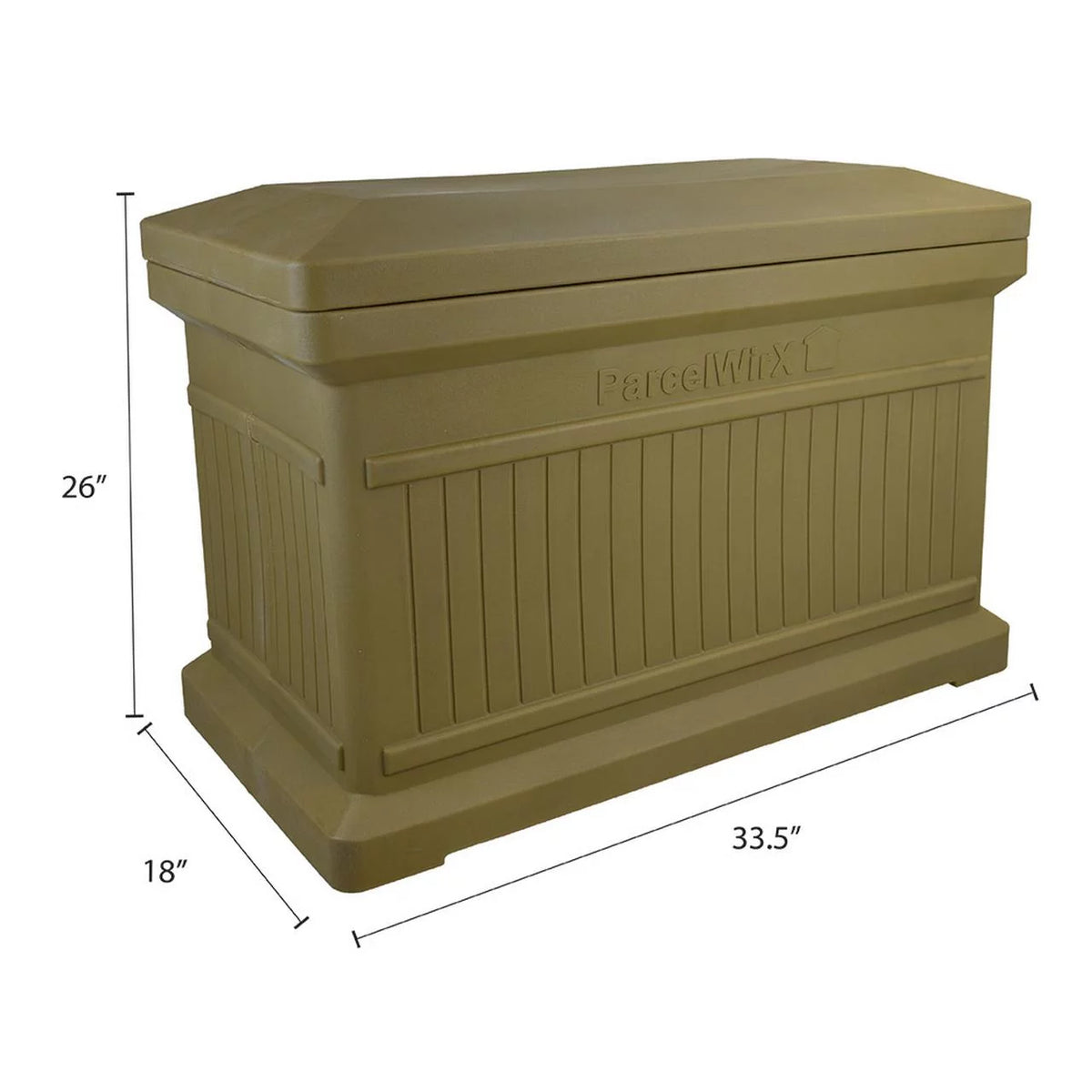 Oak Color Horizontal Large Package Delivery Box with Lift Off Lid K267089