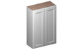 White 2 Doors 2 Shelves Wall Cabinet D1206
